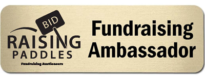 Raising Paddles Name Badges in Gold